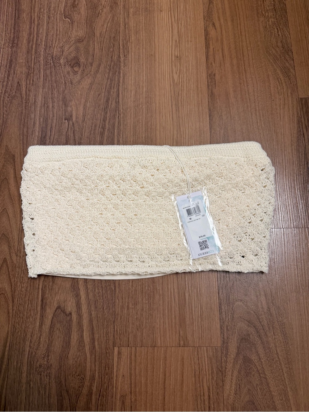 NWT Guess Cream Crochet Tube Top Bandeau